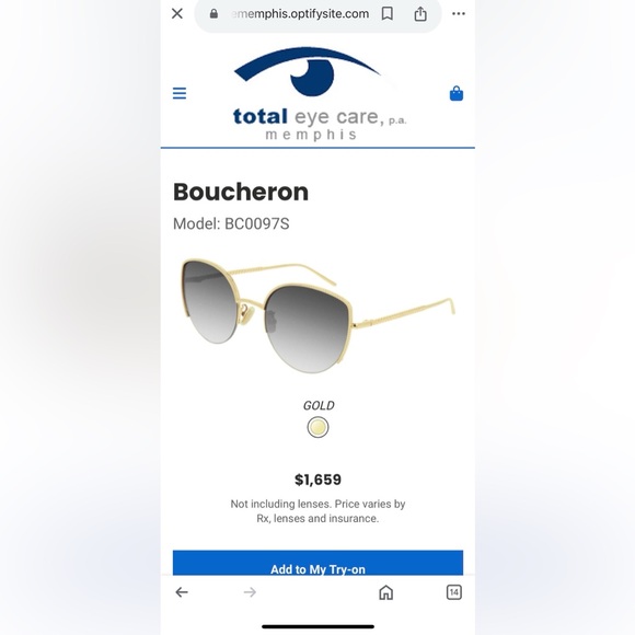 🏆Boucheron18K Gold Pplated BC0097S 003 ‼️Made In France ! - Picture 9 of 16